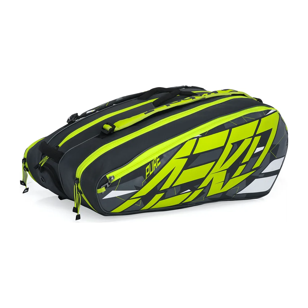 Raqueteira Babolat Pure Aero X12 — Preto e Amarelo