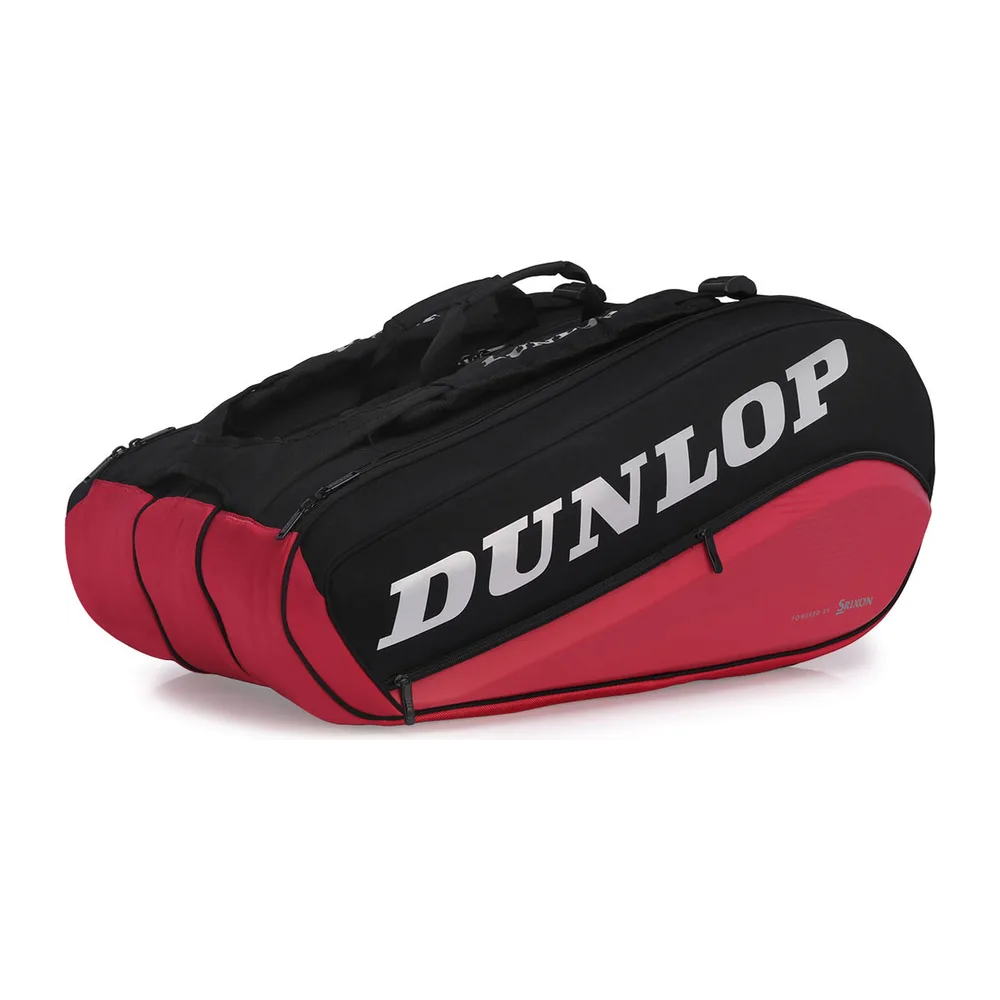Raqueteira Dunlop CX Performance Thermo X12 — Preta e Vermelha