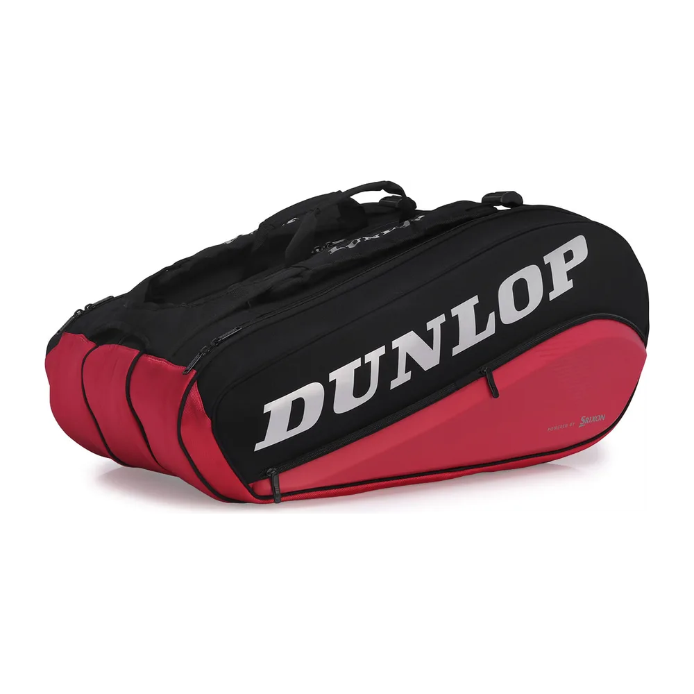 Raqueteira Dunlop CX Performance Thermo X8 — Preta e Vermelha