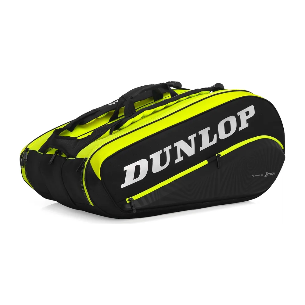 Raqueteira Dunlop SX Performance Thermo X12 — Preta e Amarela