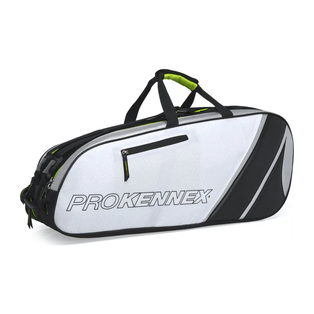 Raqueteira Prokennex Cool X6 — Preta Cinza e Limão