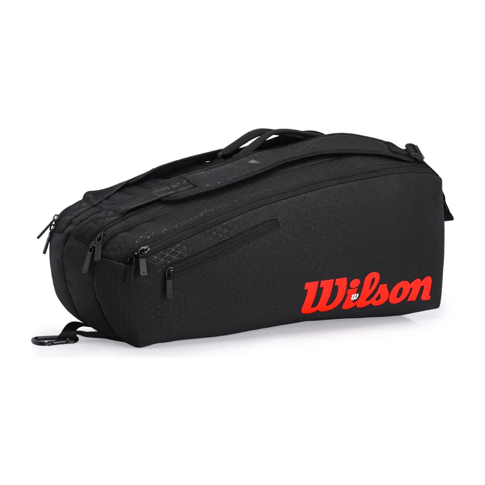 Raqueteira Wilson Clash V3 6pk — Preto