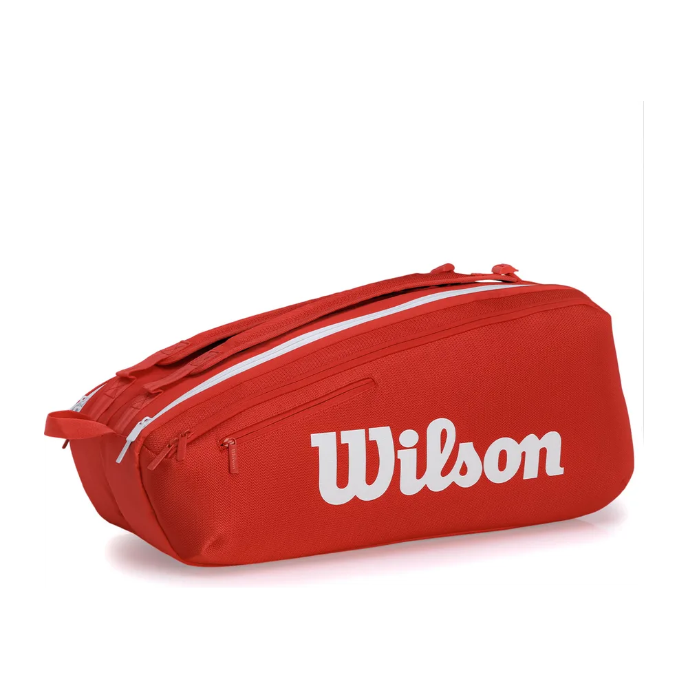 Raqueteira Wilson Super Tour 9pk — Vermelha e Branca