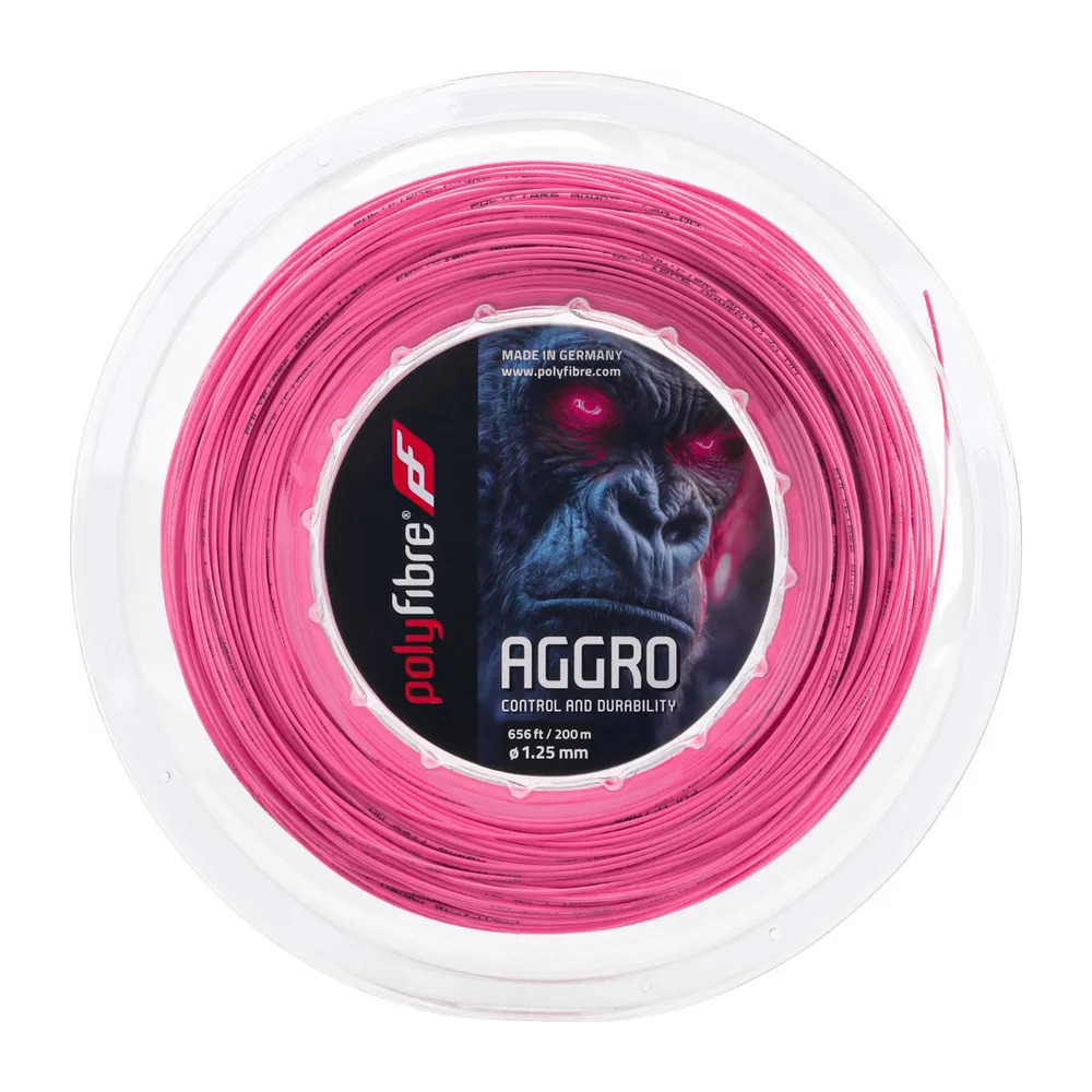 Corda de Tênis Polyfibre Aggro Pink 1.25mm